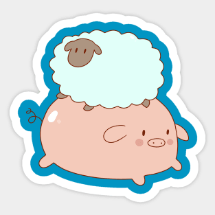 Pig and Little Sheep Sticker